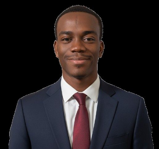 Portrait officiel de Cherif Moutalib Moussa, costume bleu marine